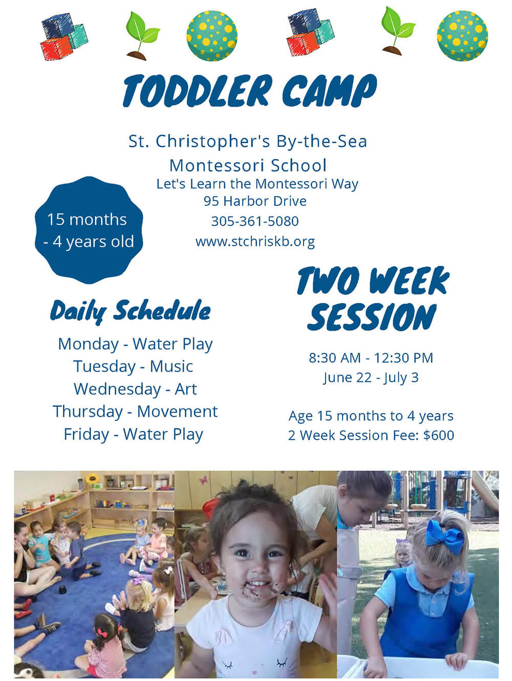 toddler camp flyer